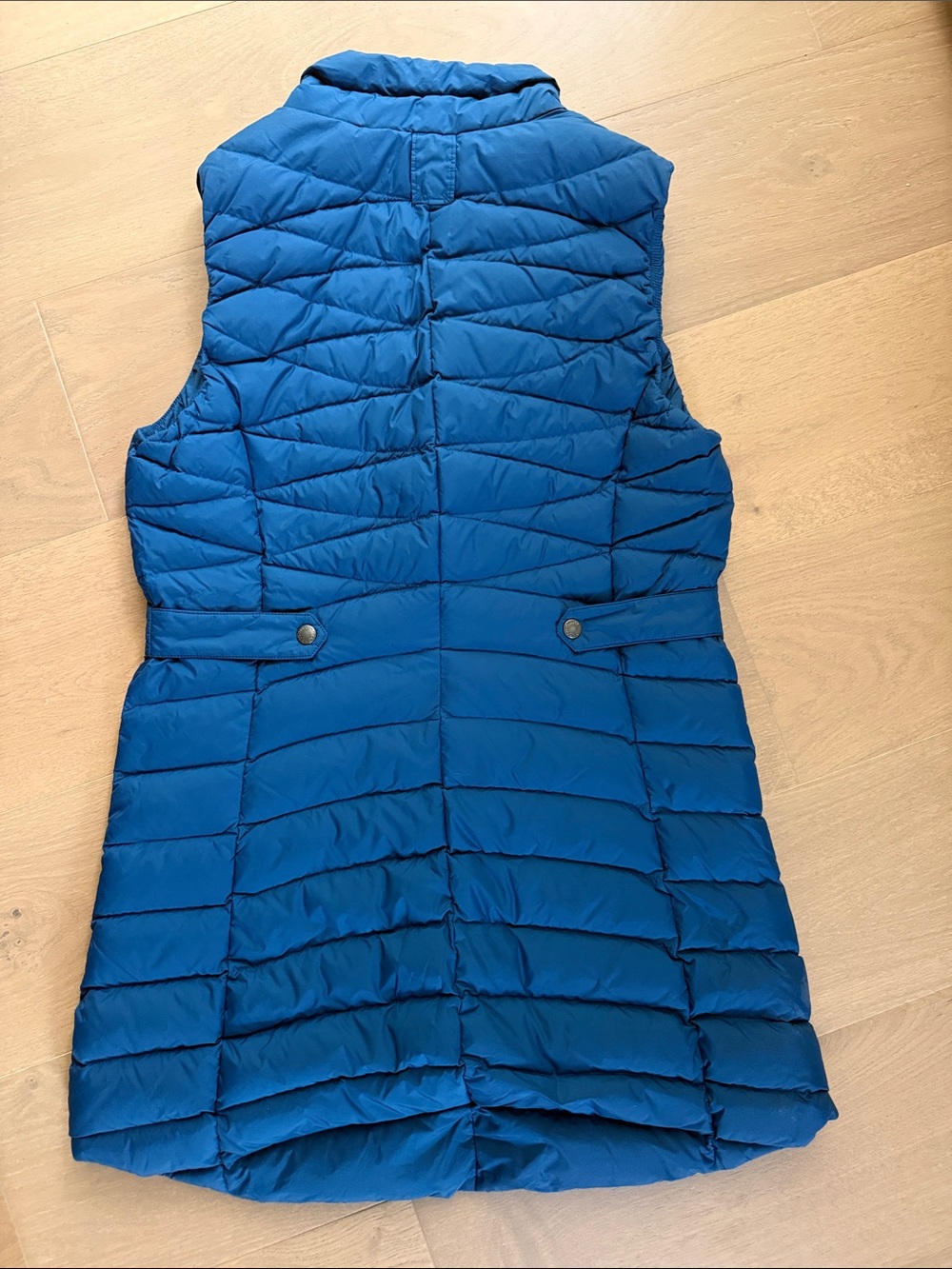Duluth Trading Company Down Right Blue Quilted Tunic Puffer Vest- GUC - Picture 5 of 10
